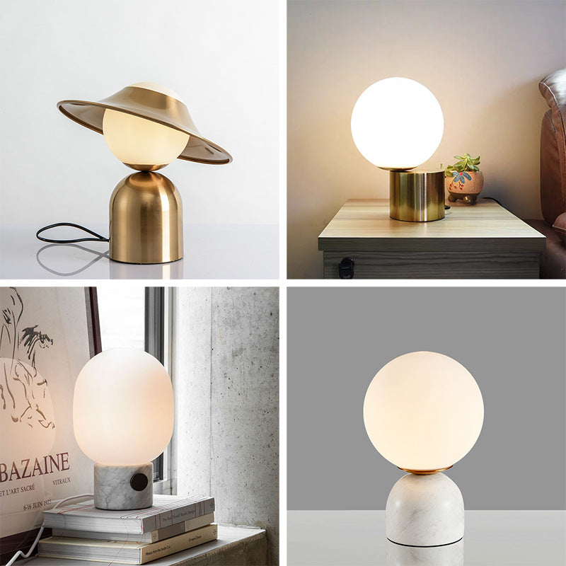 Bedroom bedside lamp study glass desk lamp
