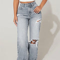 Fashionable Women's Denim Trousers