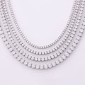Womens Full-Diamond Tennis Chain In Stainless Steel