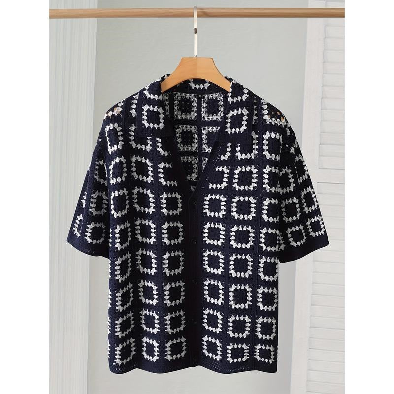 American-style Vintage Knit Sweater Men