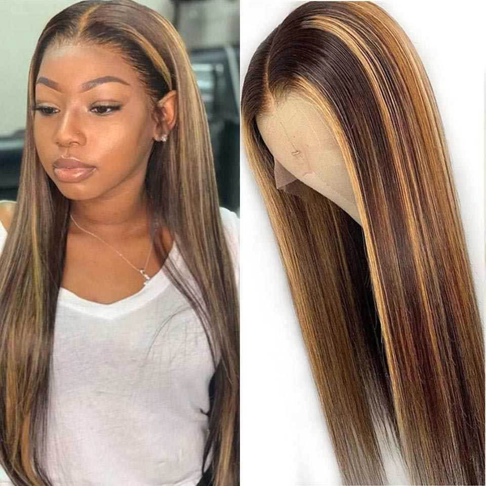 4X4 Human Hair Wig Head Cover Highlights 613